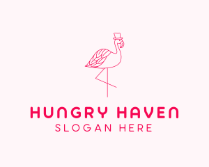 Pink Flamingo Hat logo design