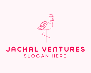 Pink Flamingo Hat logo design