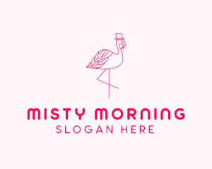 Pink Flamingo Hat logo design