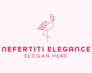 Pink Flamingo Hat logo design