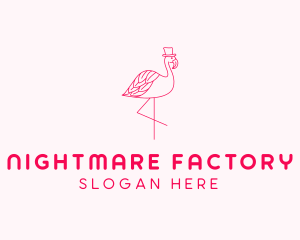 Pink Flamingo Hat logo design