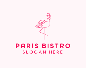 Pink Flamingo Hat logo design