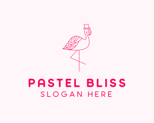 Pink Flamingo Hat logo design