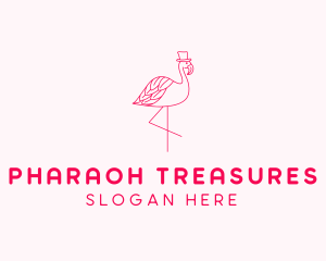 Pink Flamingo Hat logo design