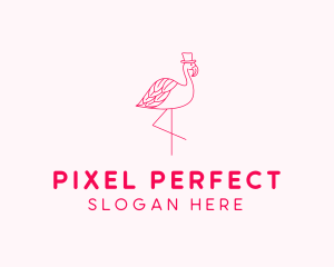 Pink Flamingo Hat logo design