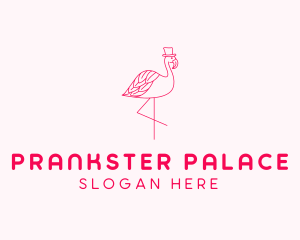 Pink Flamingo Hat logo design