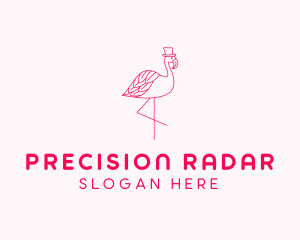 Pink Flamingo Hat logo design