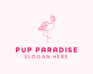 Pink Flamingo Hat logo design