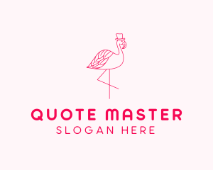 Pink Flamingo Hat logo design