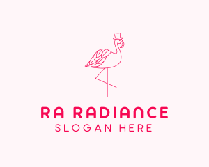 Pink Flamingo Hat logo design