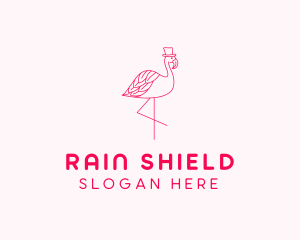 Pink Flamingo Hat logo design