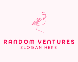 Pink Flamingo Hat logo design