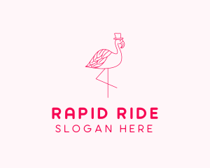 Pink Flamingo Hat logo design