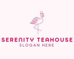 Pink Flamingo Hat logo design