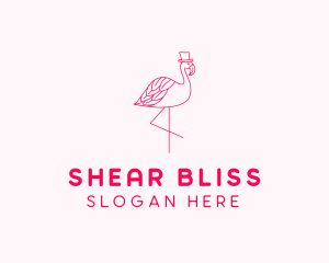 Pink Flamingo Hat logo design