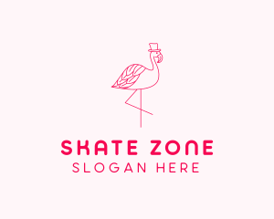 Pink Flamingo Hat logo design