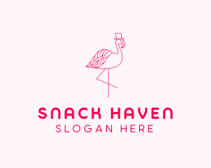 Pink Flamingo Hat logo design