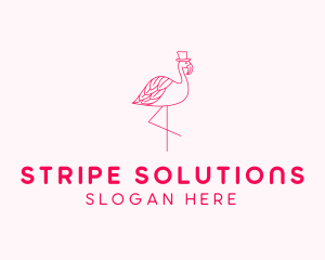 Pink Flamingo Hat logo design