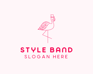 Pink Flamingo Hat logo design