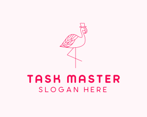 Pink Flamingo Hat logo design