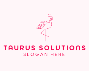 Pink Flamingo Hat logo design