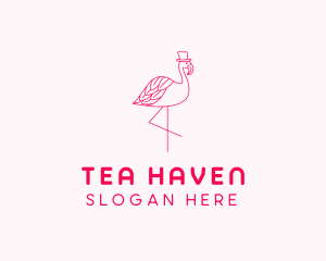 Pink Flamingo Hat logo design