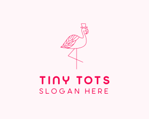 Pink Flamingo Hat logo design