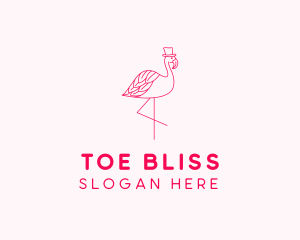 Pink Flamingo Hat logo design