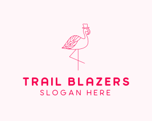 Pink Flamingo Hat logo design