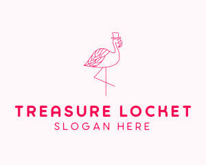 Pink Flamingo Hat logo design