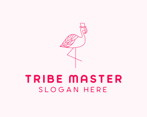 Pink Flamingo Hat logo design