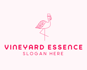 Pink Flamingo Hat logo design