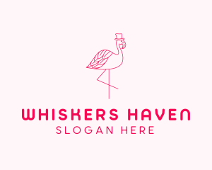 Pink Flamingo Hat logo design