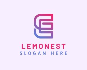 Monoline App Letter E Logo
