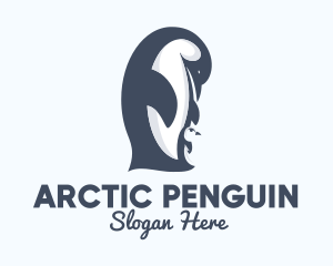 Penguin Mom & Baby logo design