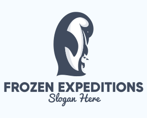 Antarctica - Penguin Mom & Baby logo design