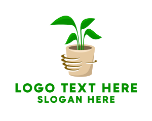 Sustainable - Gardening House Plant logo design