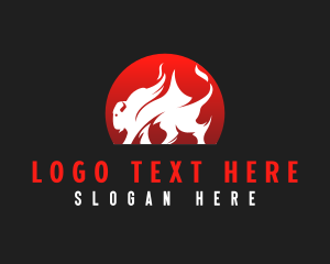 Food - Ox Flame BBQ logo design