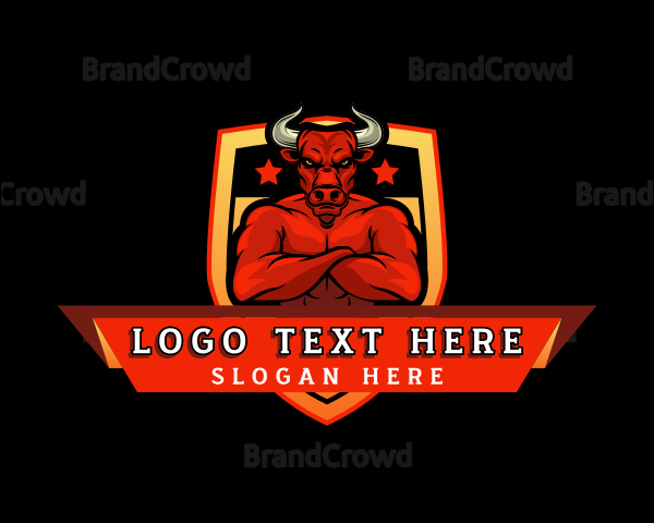 Masculine Angry Bull Logo