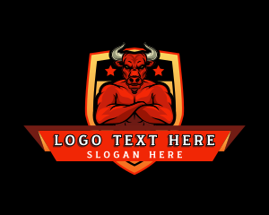 Masculine Angry Bull logo design