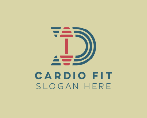Cardio - Dumbbell Gym Workout logo design