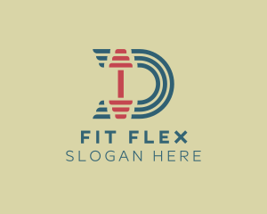 Workout - Dumbbell Gym Workout logo design