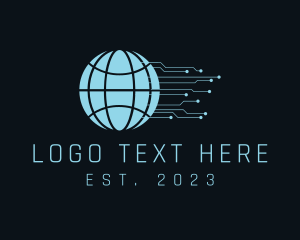 Information Technology - Global Technology Circuit logo design