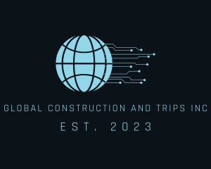 Global Technology Circuit logo design