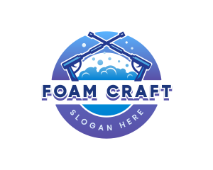 Foam - Pressure Hydro Washing Cleaning logo design