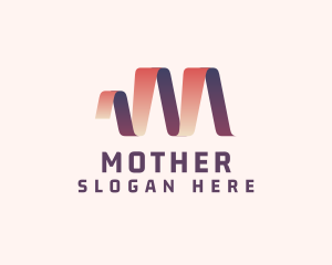 Modern Professional Ribbon Letter M logo design