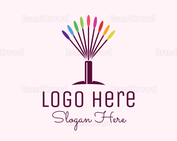 Colorful Beauty Brush Logo