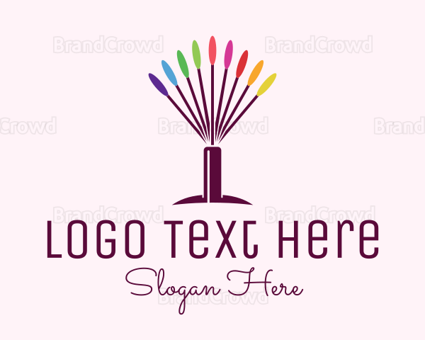 Colorful Beauty Brush Logo