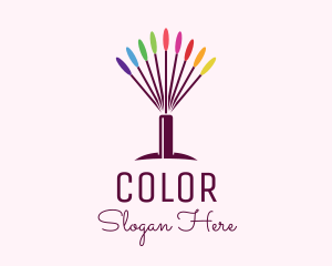 Colorful Beauty Brush  logo design