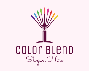 Colorful Beauty Brush  logo design